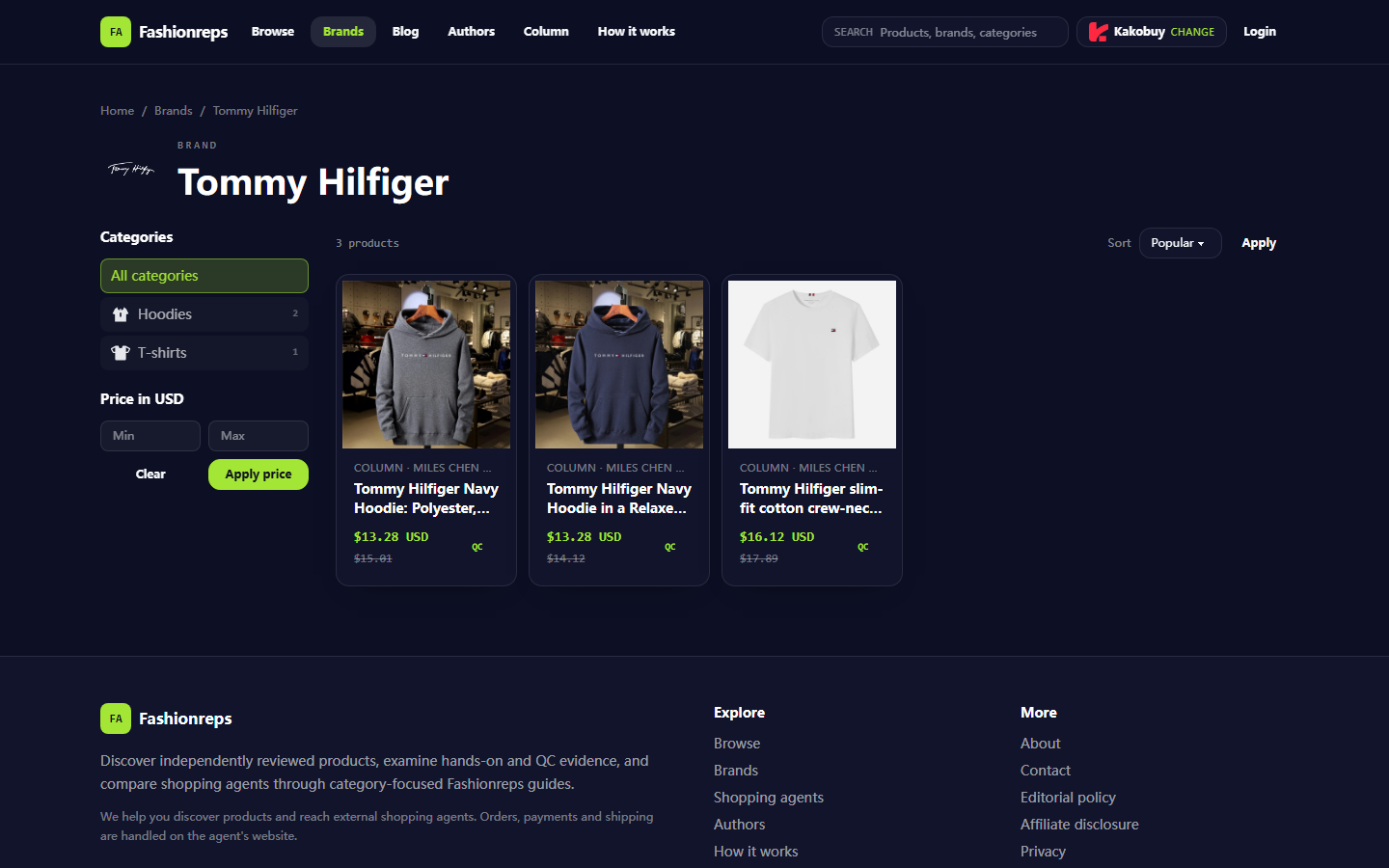 Tommy Hilfiger Luggage: Splitting Product vs. Package Fees