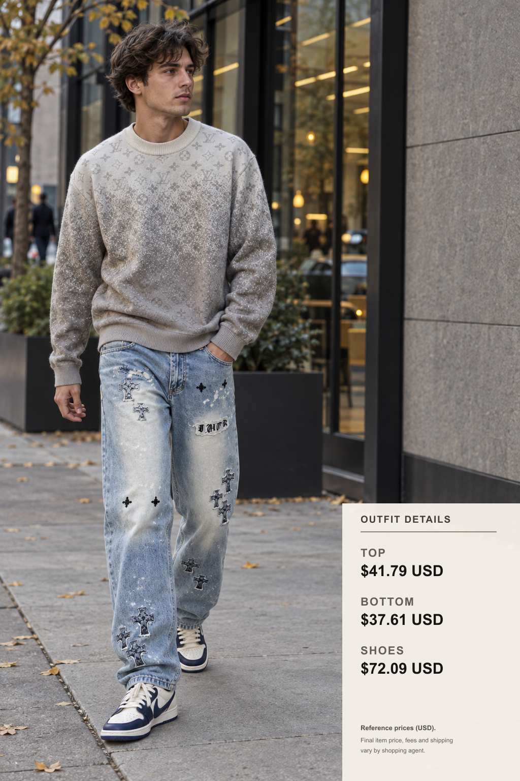 Stussy Long Sleeve Fall-Winter Style outfit 1 full-body street style for fashionreps