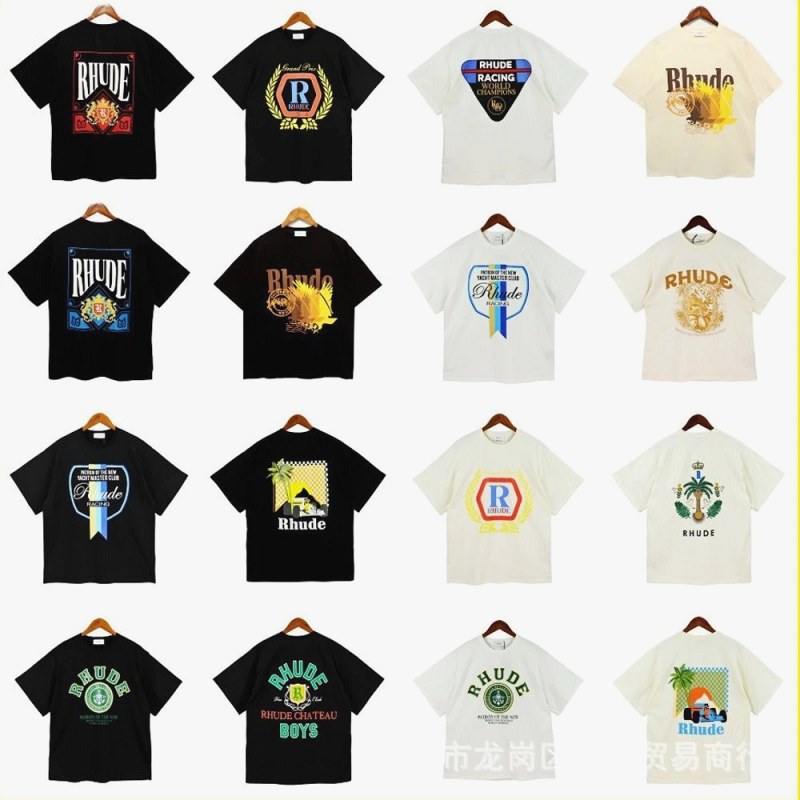 Rhude Trendy T-Shirts with Various Printed Designs Review: A 240g Cotton Tee for Under $9