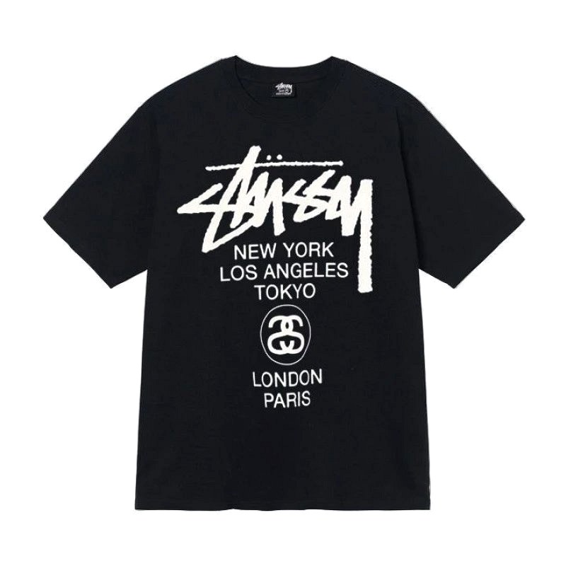 Stussy Letter-Print Black Tee Review: Fit, Print Sharpness and Blank Weight Verified